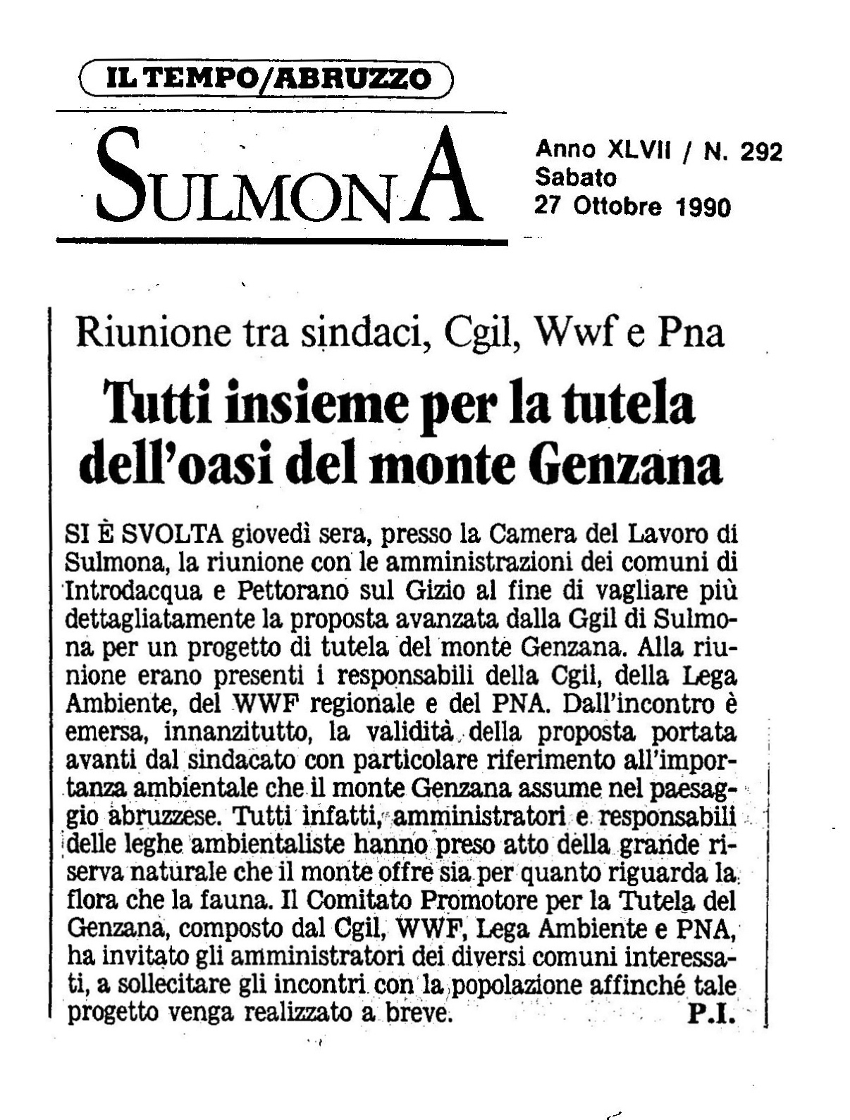 1990.10.27 Comitato promotore incontra sindaci